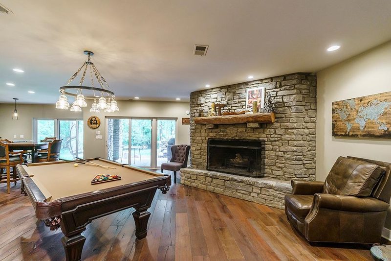 After: Whole-Home Renovation III: Lower-Level Fireplace